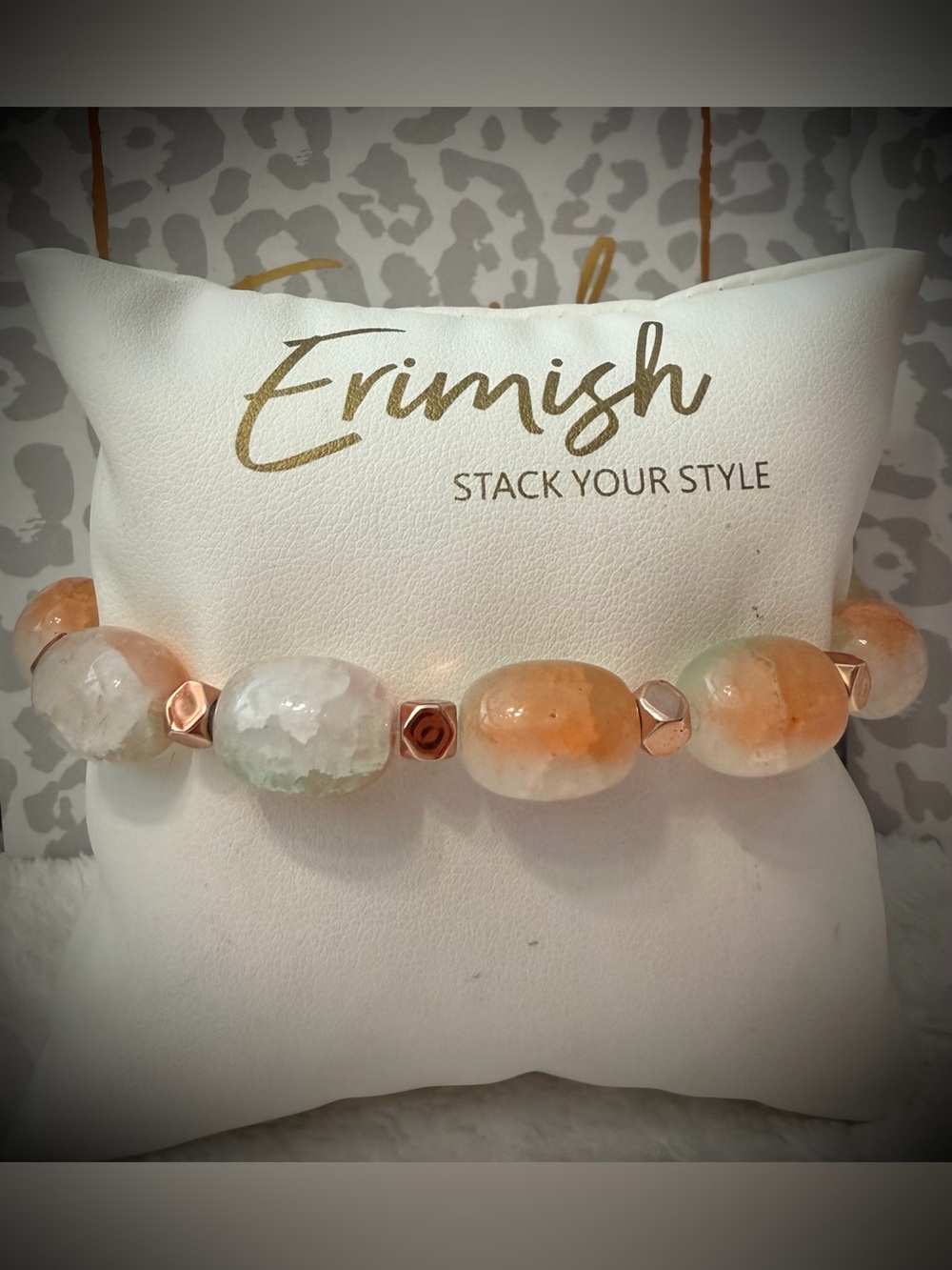 New ERIMISH Bracelet - Burnt Orange, Mint & White